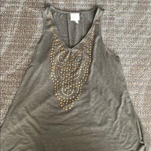Knox rose beaded design flowy tank top